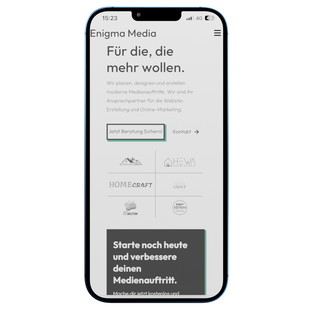 Beispiel für Website-Betreuung auf mobilen Endgeräten