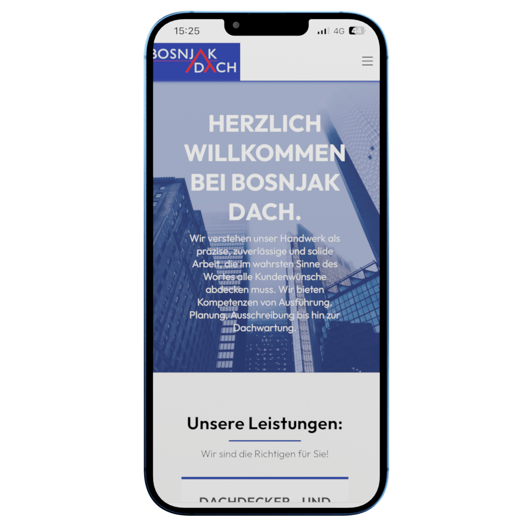 Beispiel für Website-Betreuung auf mobilen Endgeräten